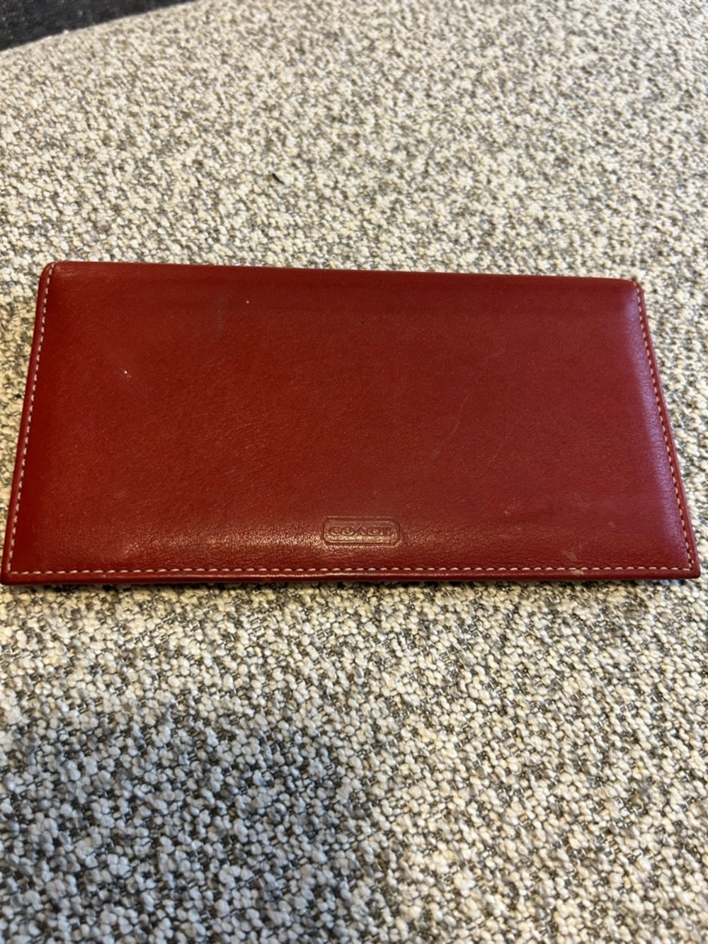 Coach Red Leather Long Wallet Cover